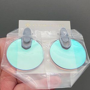 Kendra Scott Navy Gunmetal & Dichroic Didi earring